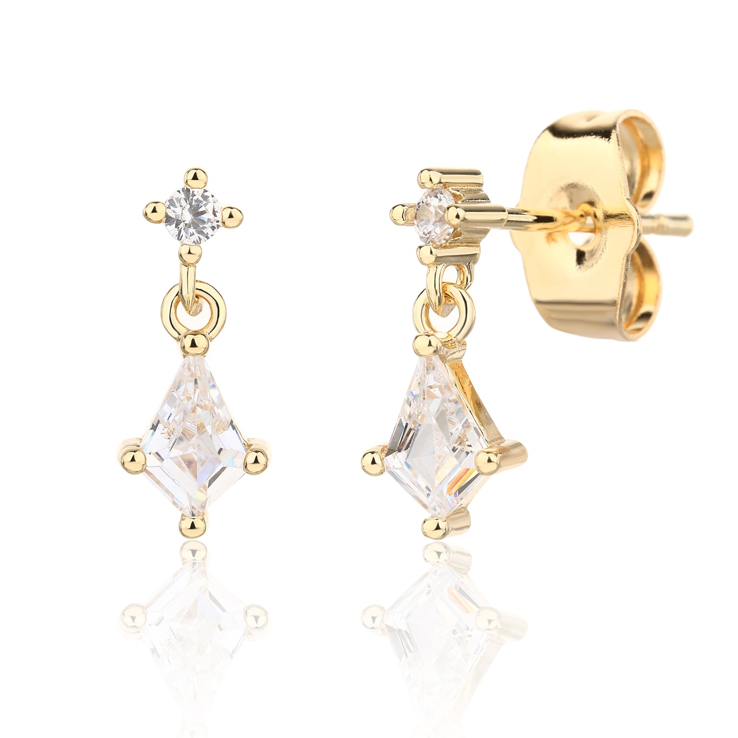 STUD 14K PLATED EARINNGS