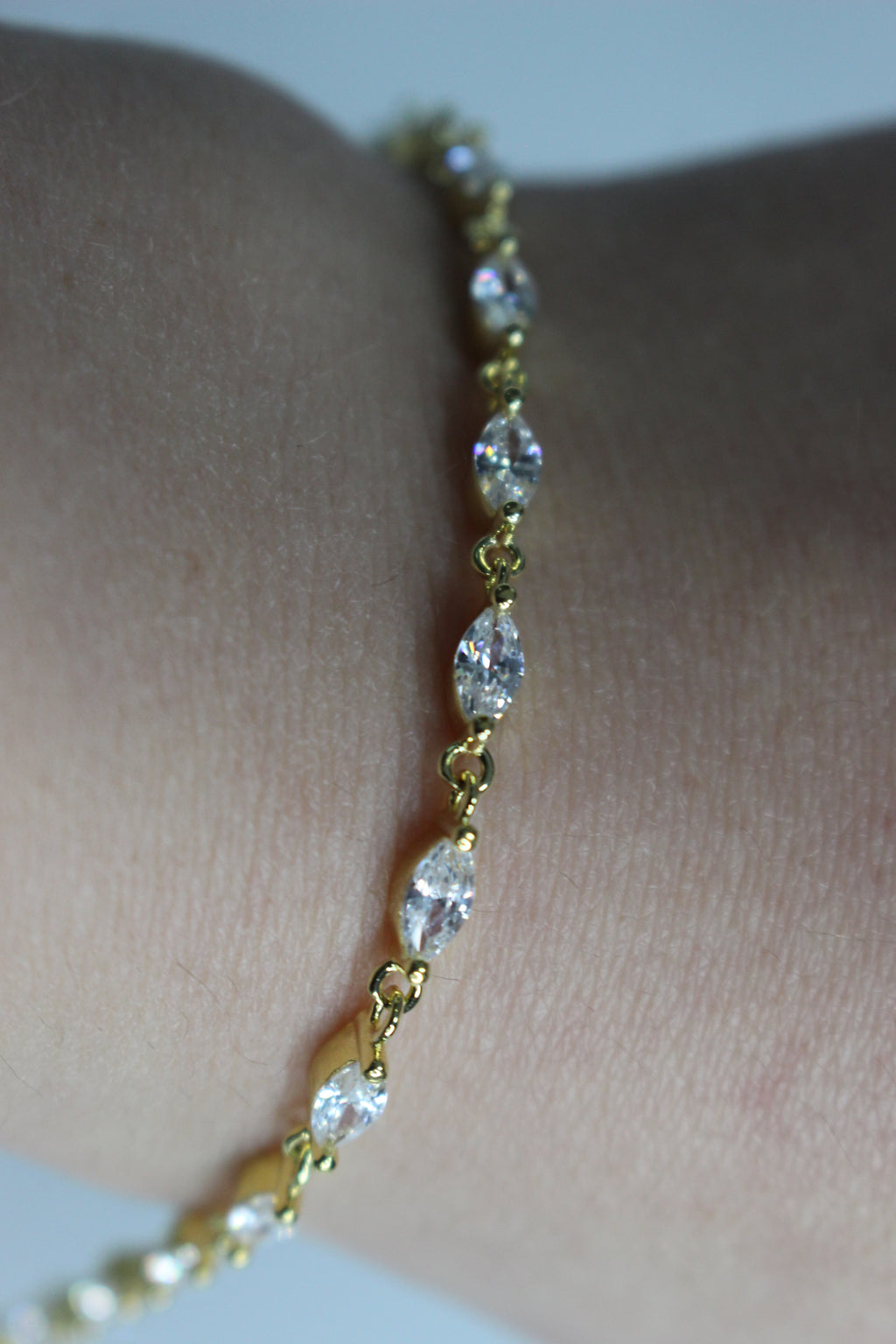 Marquise zircon 14k  gold plated .