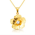 DIAMONG GOLD FLOWER NECKLACE