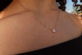 Rosé Glow Solitaire necklace