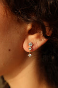 LUMIERE TRIPLE CRYSTAL DROP EARRINGS