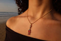 RUBY CASCADE NECKLACE .