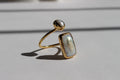 LUNA PEARL OPEN RING.