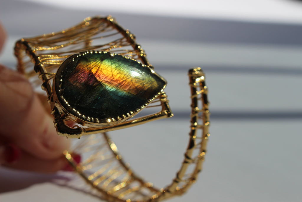 MILANA IRIDESCENT STONE CUFF