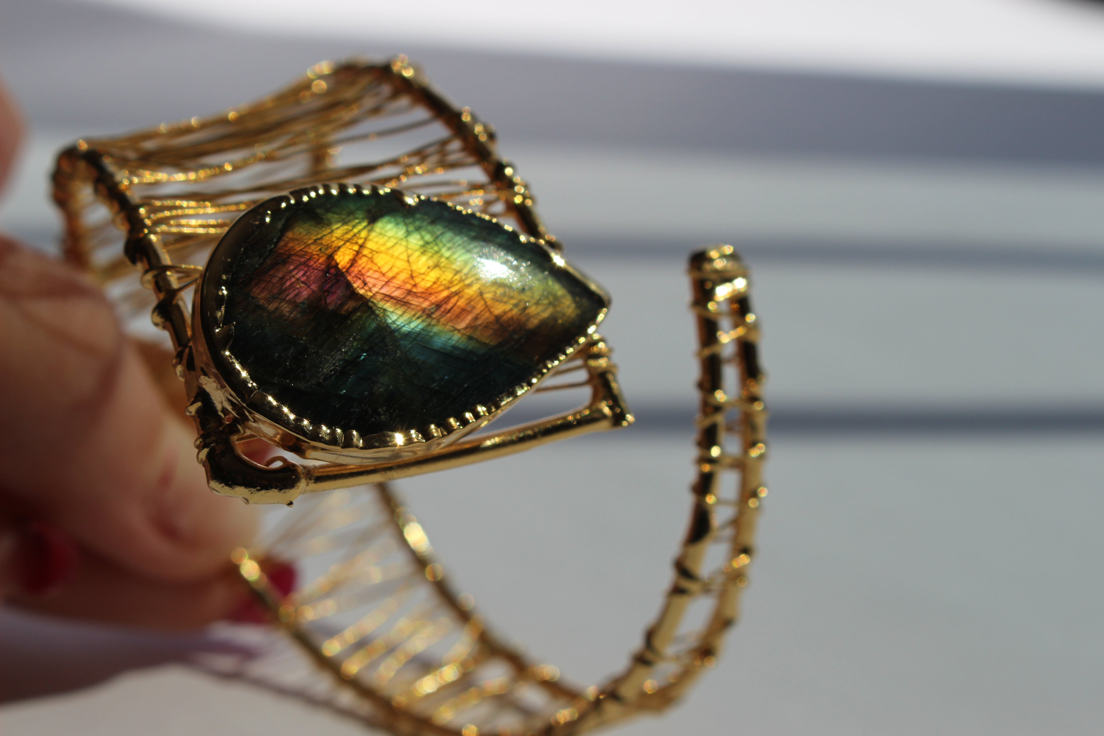 MILANA IRIDESCENT STONE CUFF