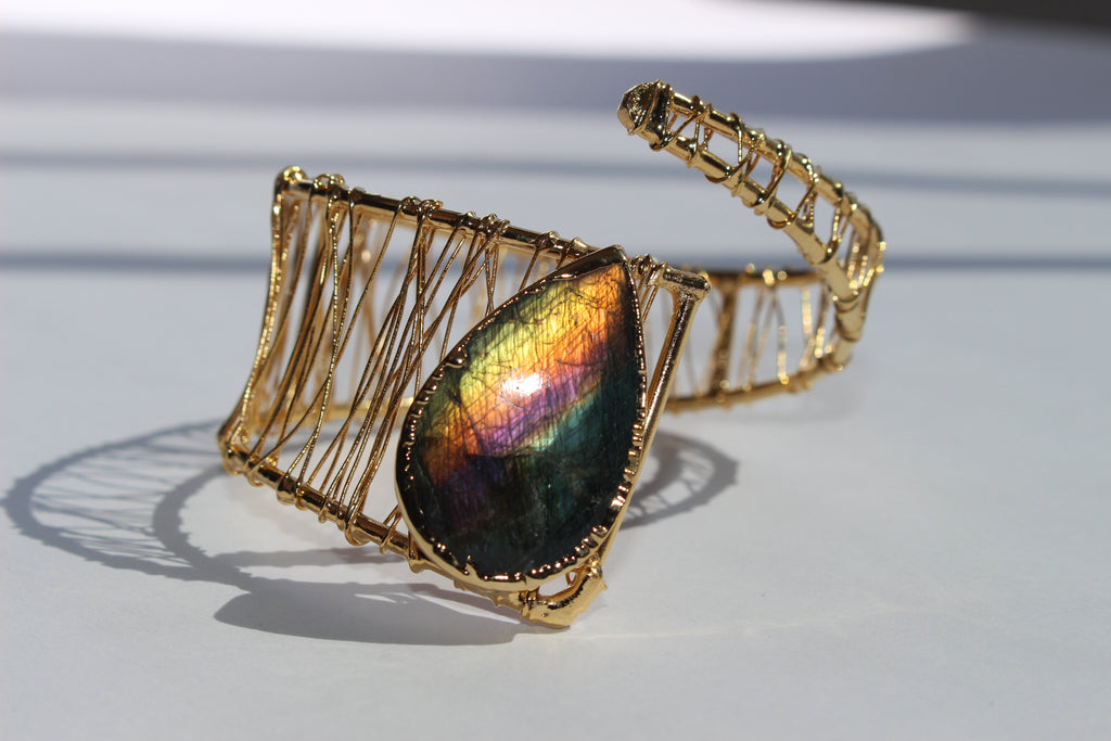 MILANA IRIDESCENT STONE CUFF