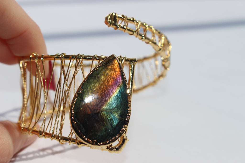 MILANA IRIDESCENT STONE CUFF