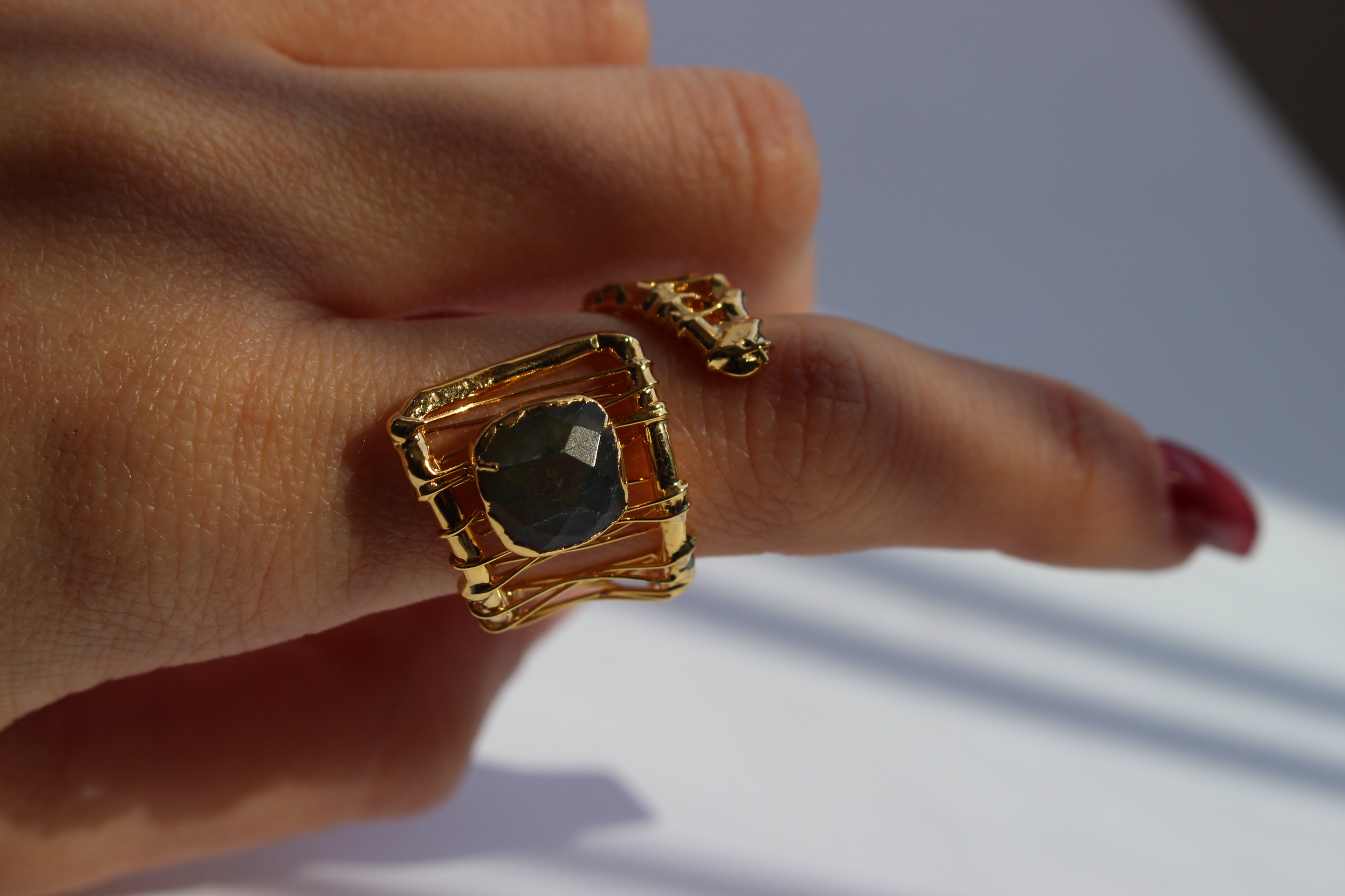 MILANA MIDNIGHT STONE RING .