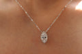 MARQUISE CRYSTAL NECKLACE -SILVER