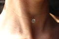 SOLITARE CRYSTAL NECKLACE .