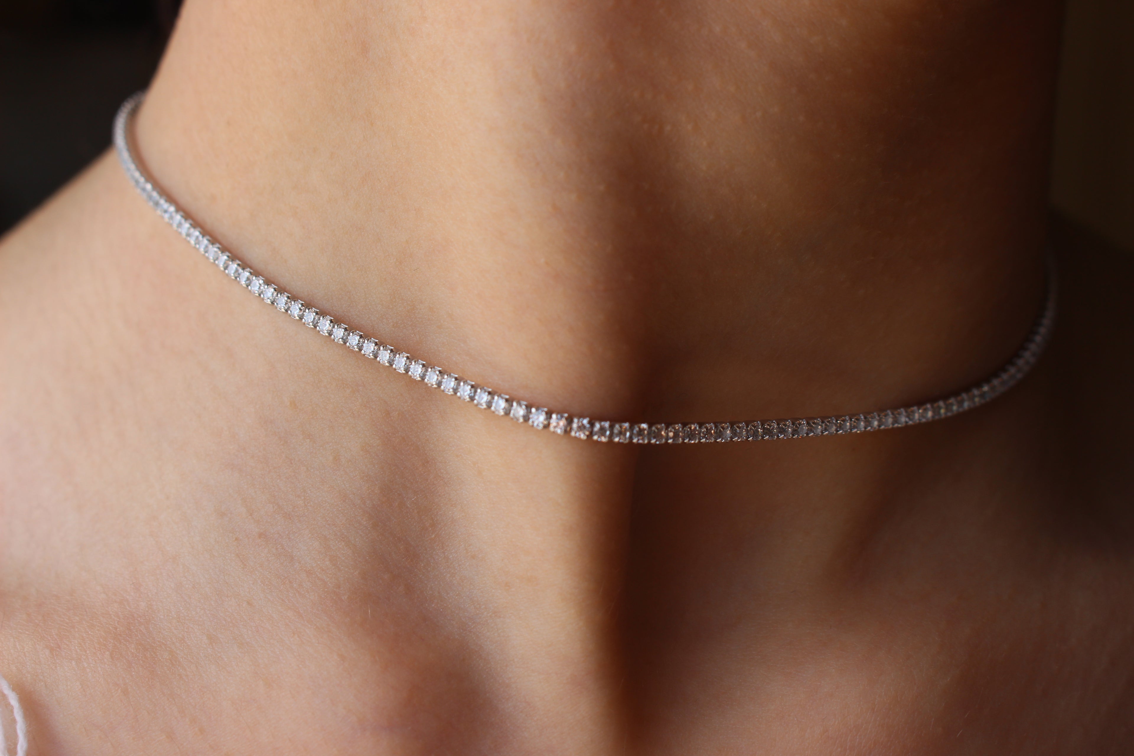 TENNIS CRYSTAL NECKLACE- 925 SILVER