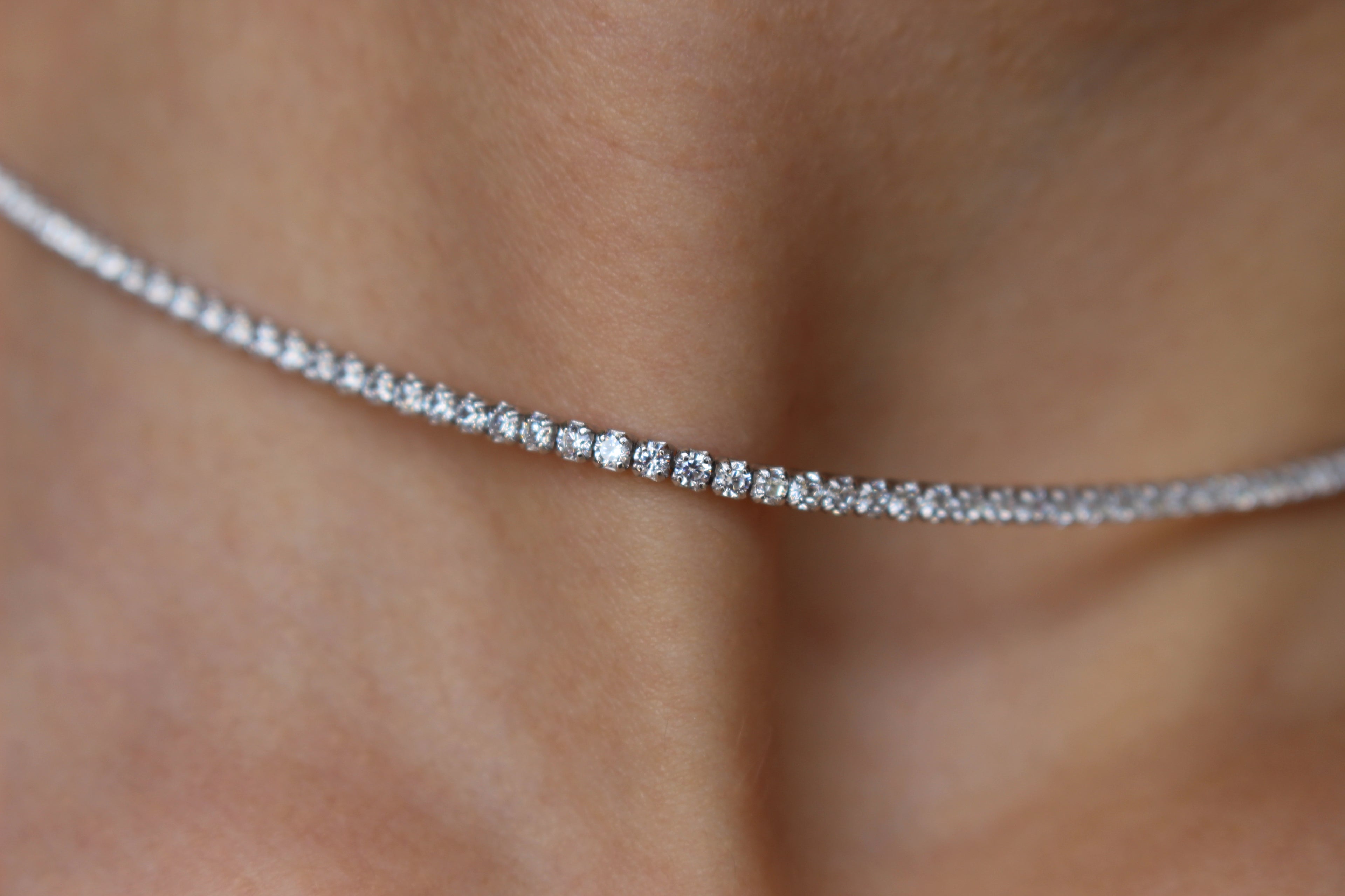 TENNIS CRYSTAL NECKLACE- 925 SILVER