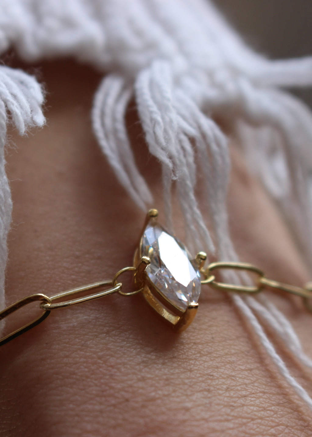 Marquise Zircon gold plated Bracelet