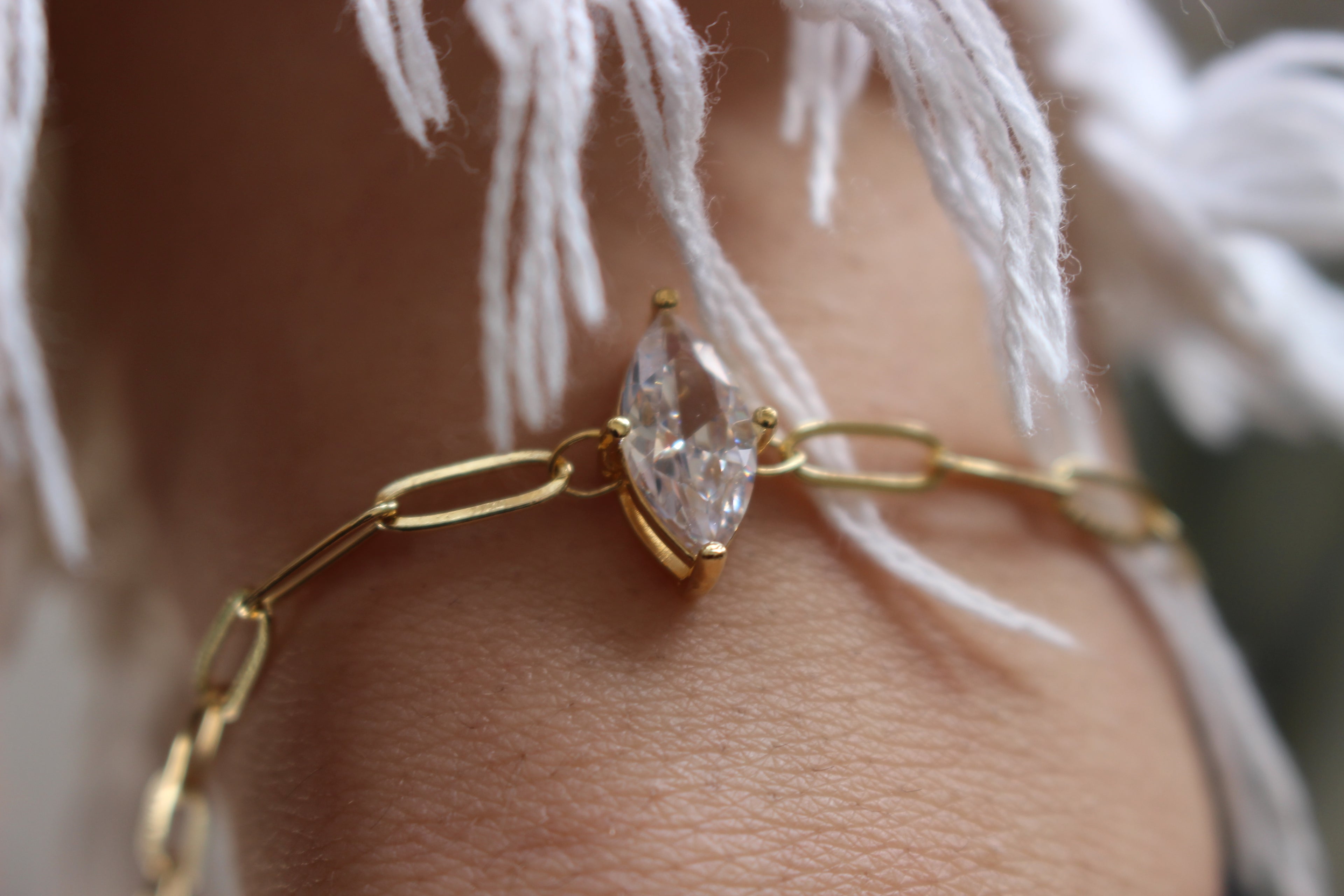 Marquise Zircon gold plated Bracelet