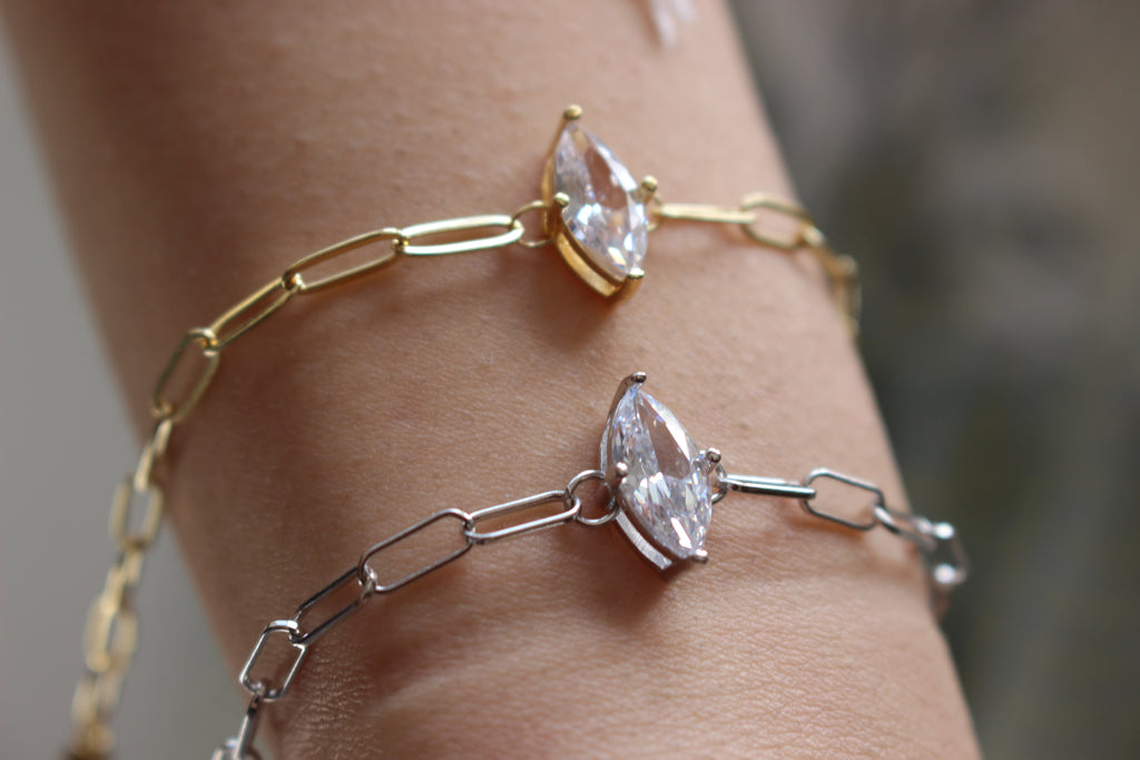 Marquise Zircon 925 SILVER Bracelet