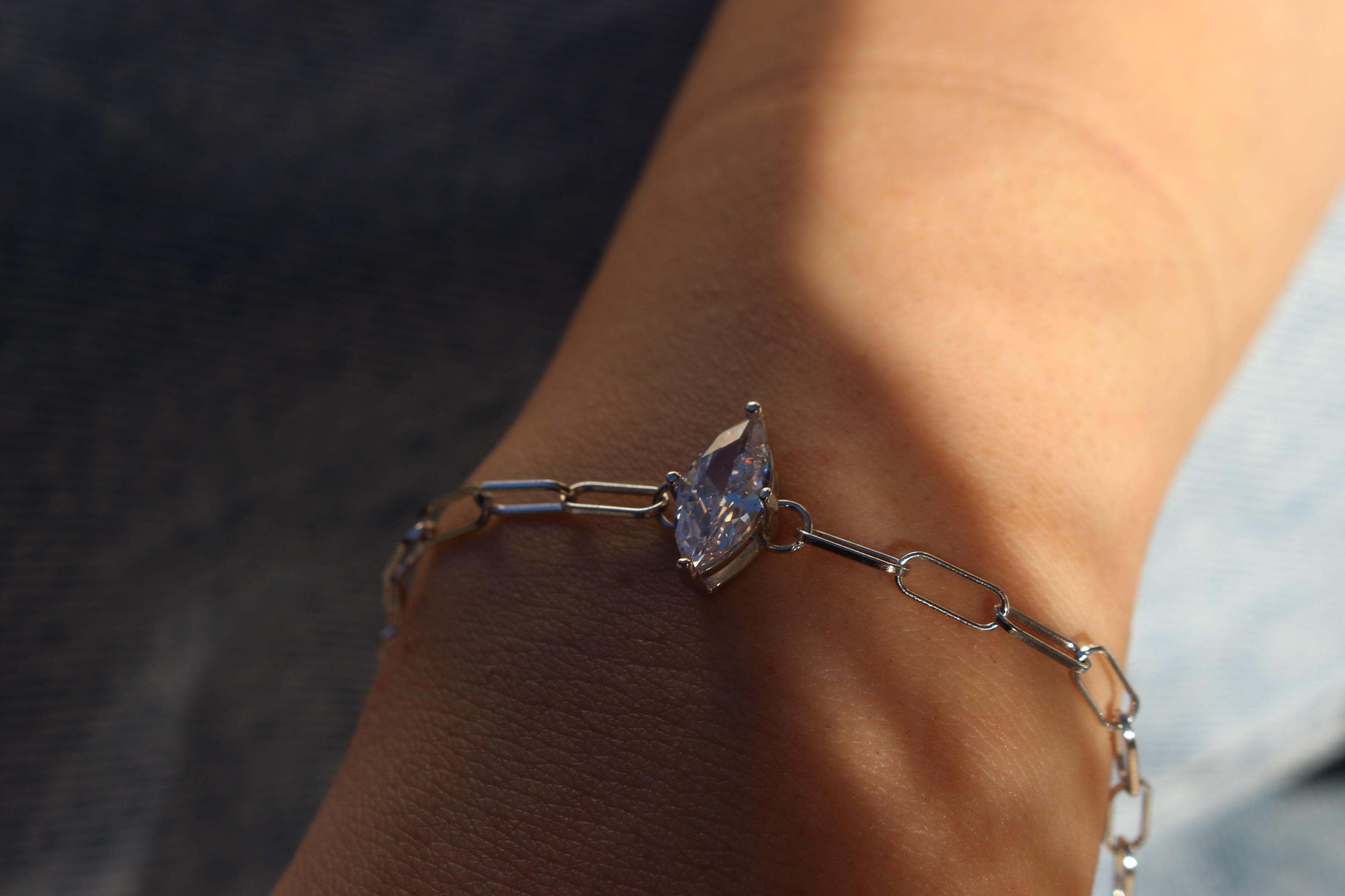 Marquise Zircon 925 SILVER Bracelet