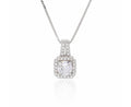 diamond square necklace